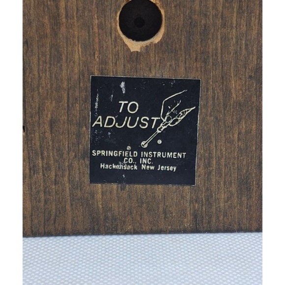 Vintage Springfield Instrument Co. Brass Eagle & Wood Barometer (Mid Century) - Picture 4 of 10
